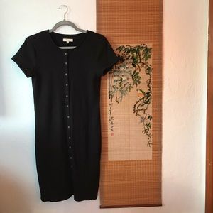 Madewell Button Front Ribbed Mini dress